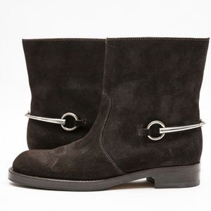 Gucci ankle boots 39 dark brown suede, barely worn